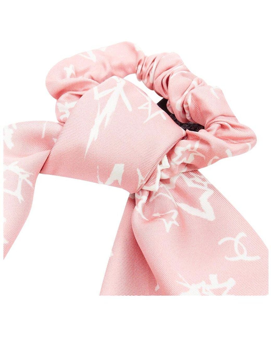 Chanel Pink 2022 Silk Logo Hair Ribbon (Authentic Pre-Loved)