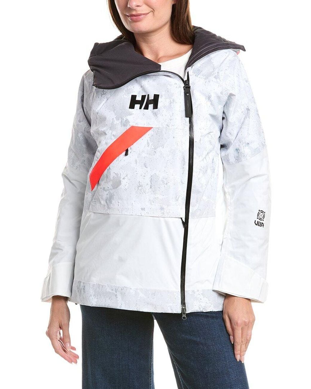 Helly Hansen White Powchaser Asym Jacket