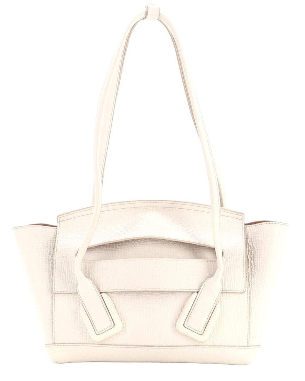 Bottega Veneta Natural Grainy Leather Arco Bag Small (Authentic Pre-Loved)