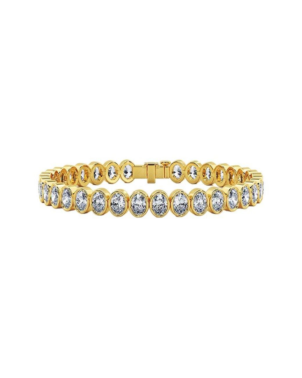 Lab Grown Diamonds Metallic 14K 12.50 Ct. Tw. Lab-Grown Diamond Tennis Bracelet