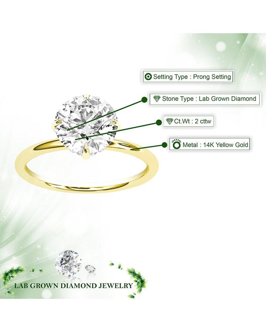Amairah Metallic 14K 2.00 Ct. Tw. Lab-Grown Diamond Engagement Ring