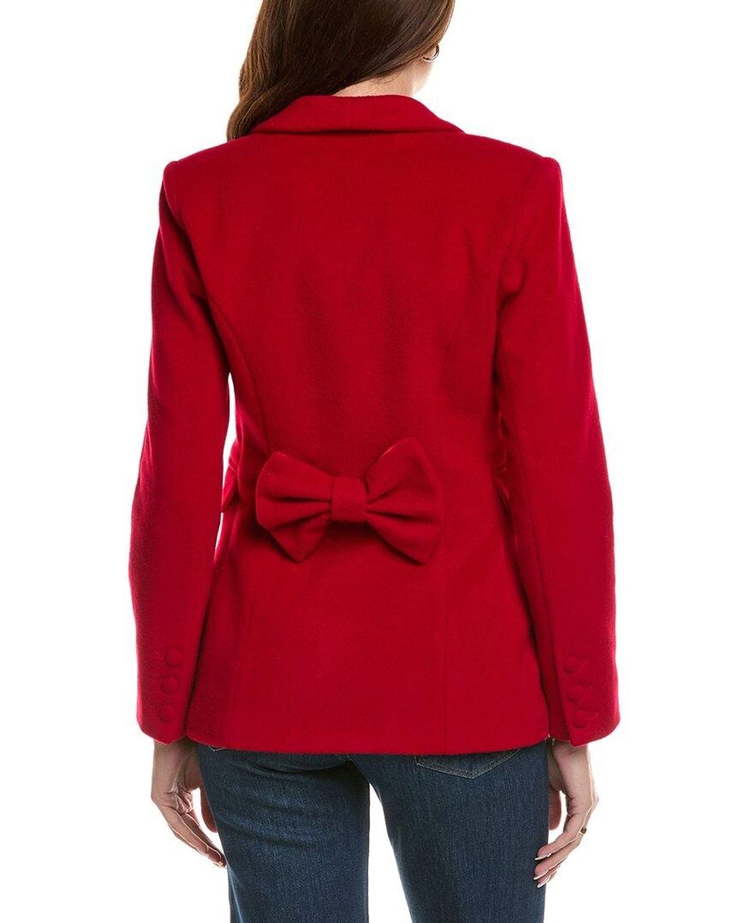 FLORA BEA NYC Red Charlene Wool Blazer
