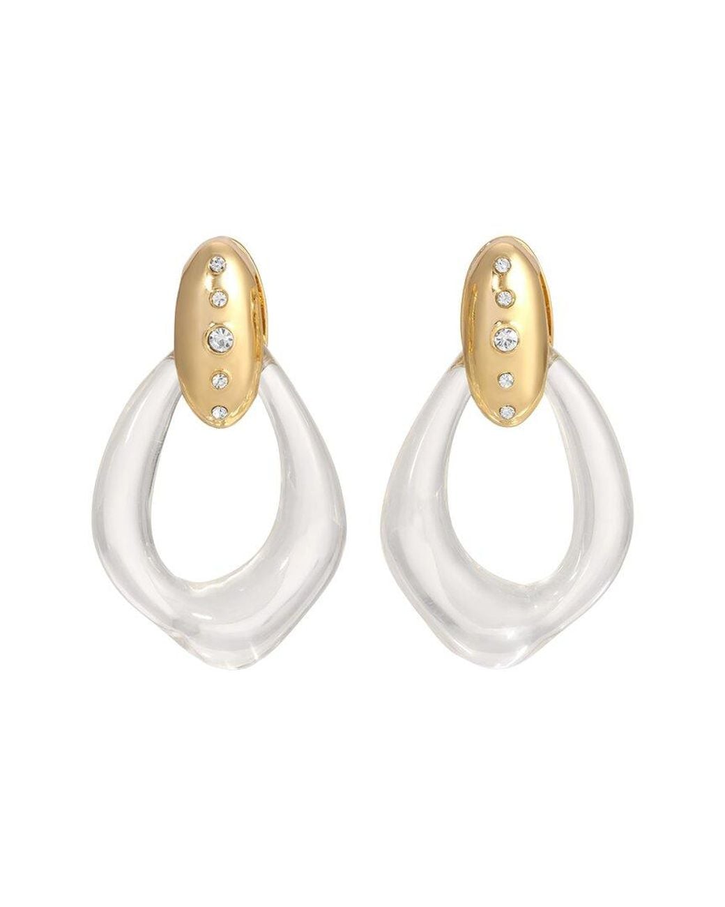 Eye Candy LA White Adalee Drop Earrings
