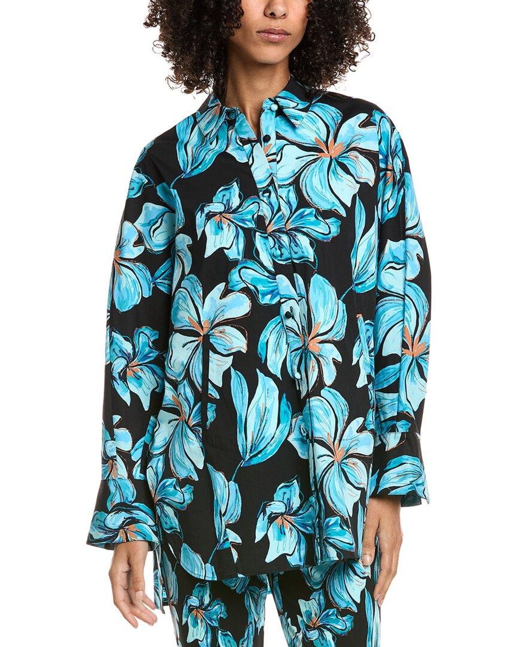 Diane von Furstenberg Blue Caleb Blouse