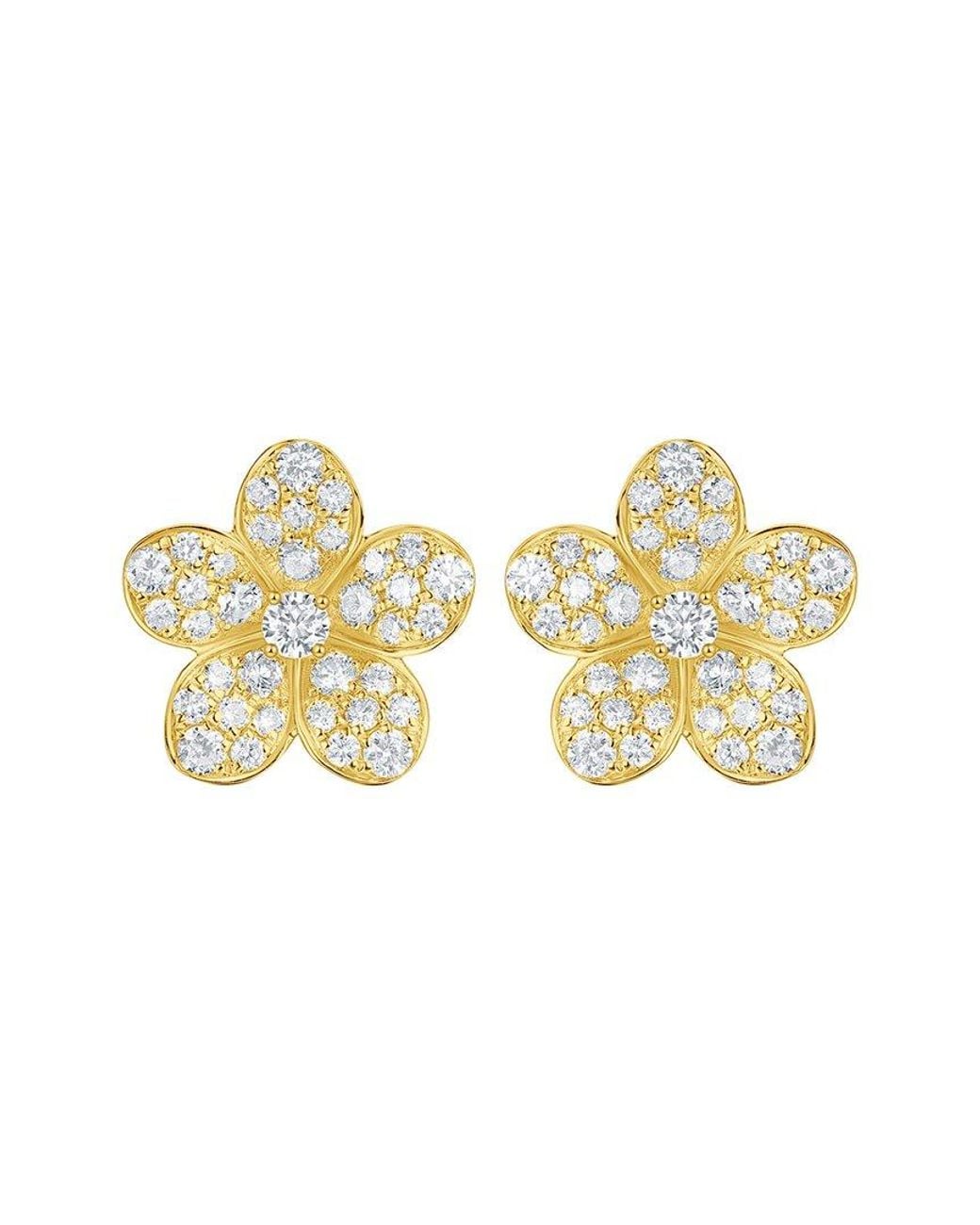 Sabrina Designs Metallic 14K 0.83 Ct. Tw. Diamond Flower Studs