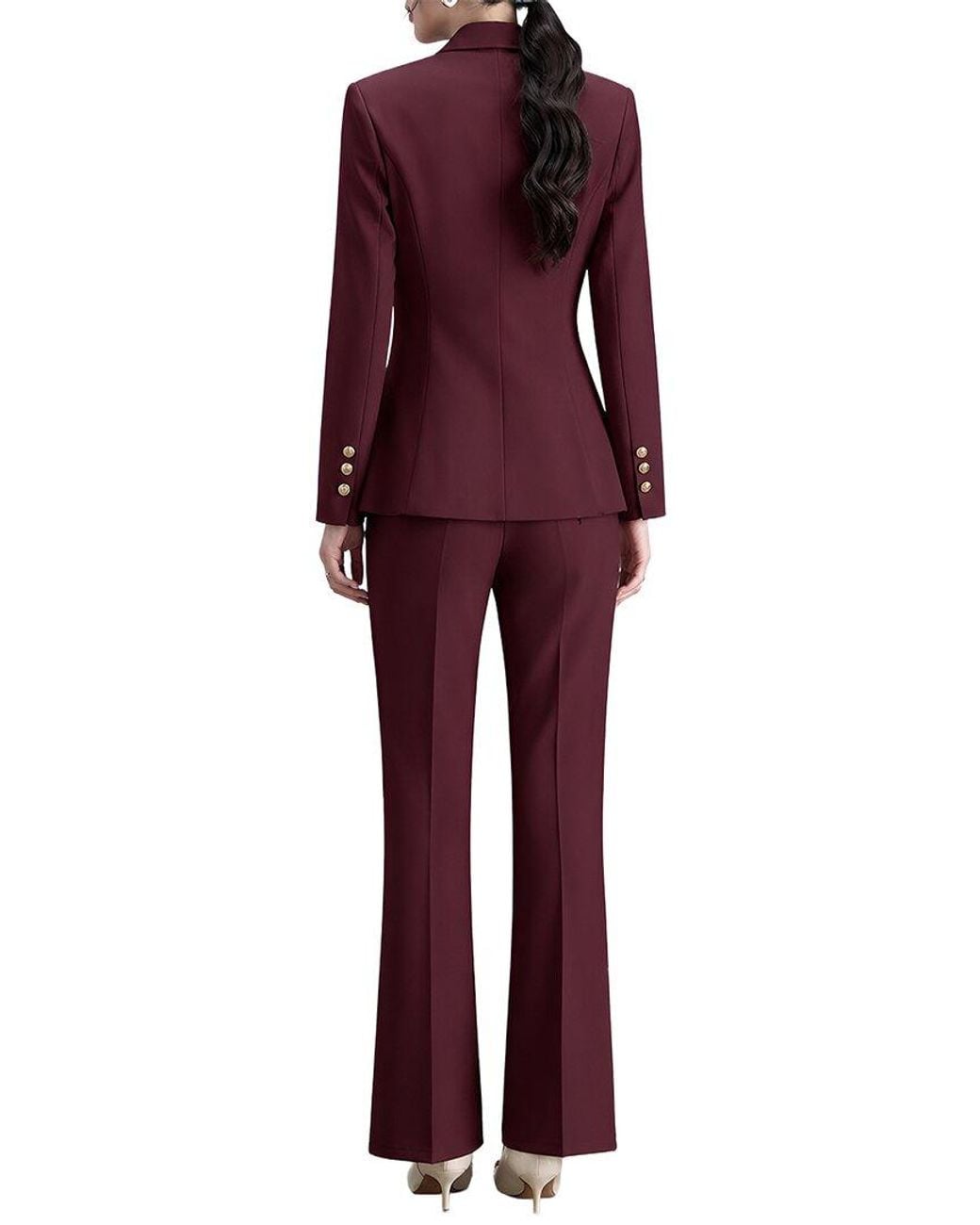 Adelin May Red 3Pc Jacket, Vest, & Pant Set