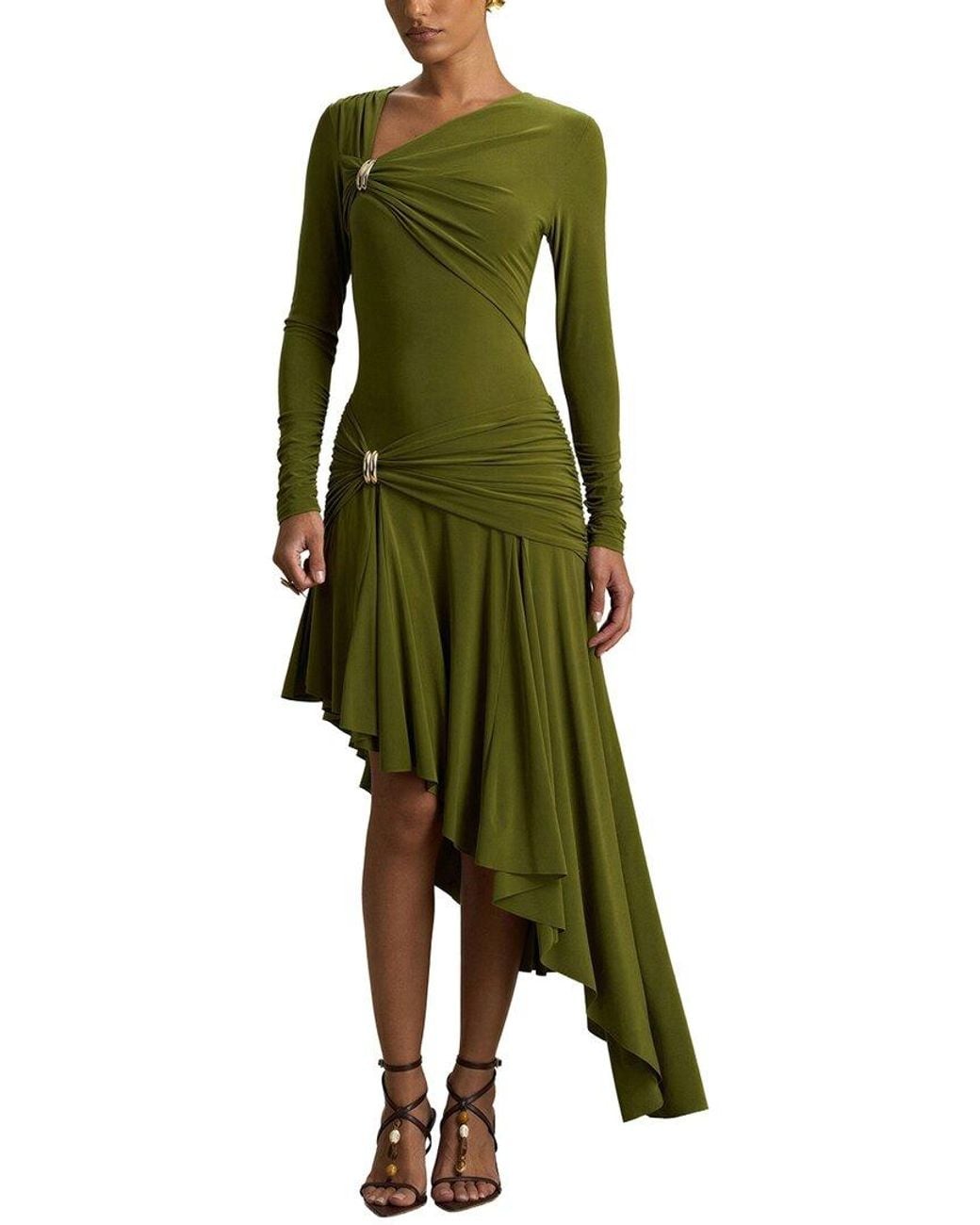 Elunova Green Midi Dress