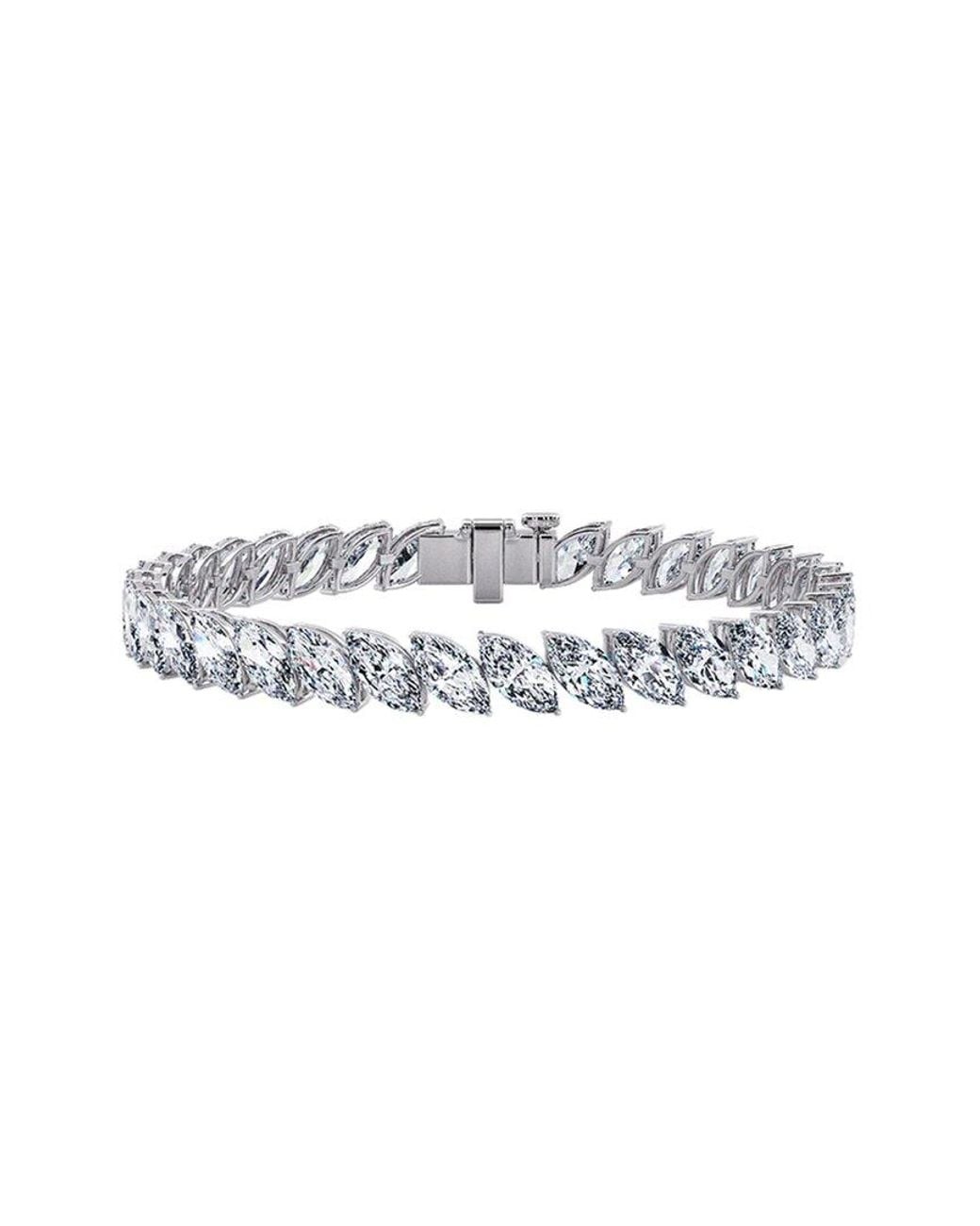 Lab Grown Diamonds White 14K 11.50 Ct. Tw. Lab-Grown Diamond Tennis Bracelet
