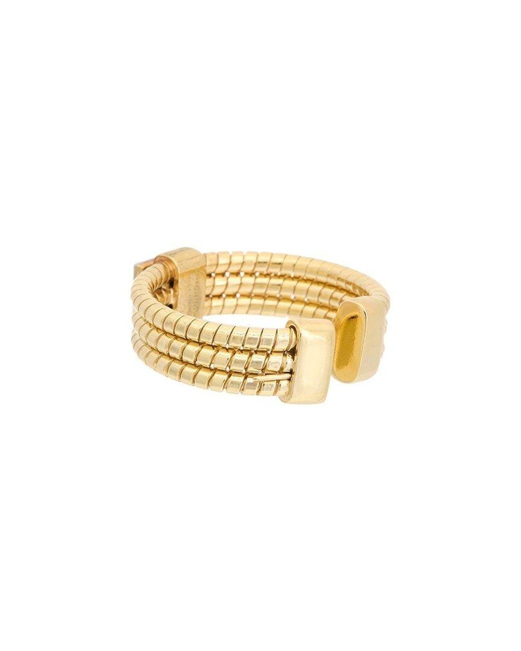 Meshmerise Metallic 18k Over Silver 0.04 Ct. Tw. Diamond Ring