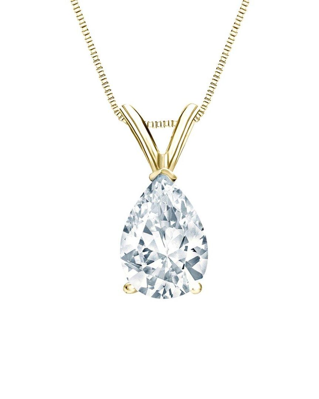 Sabrina Designs Lab Grown Diamonds Metallic 14K 2.00 Ct. Tw. Lab-Grown Diamond Solitaire Pendant