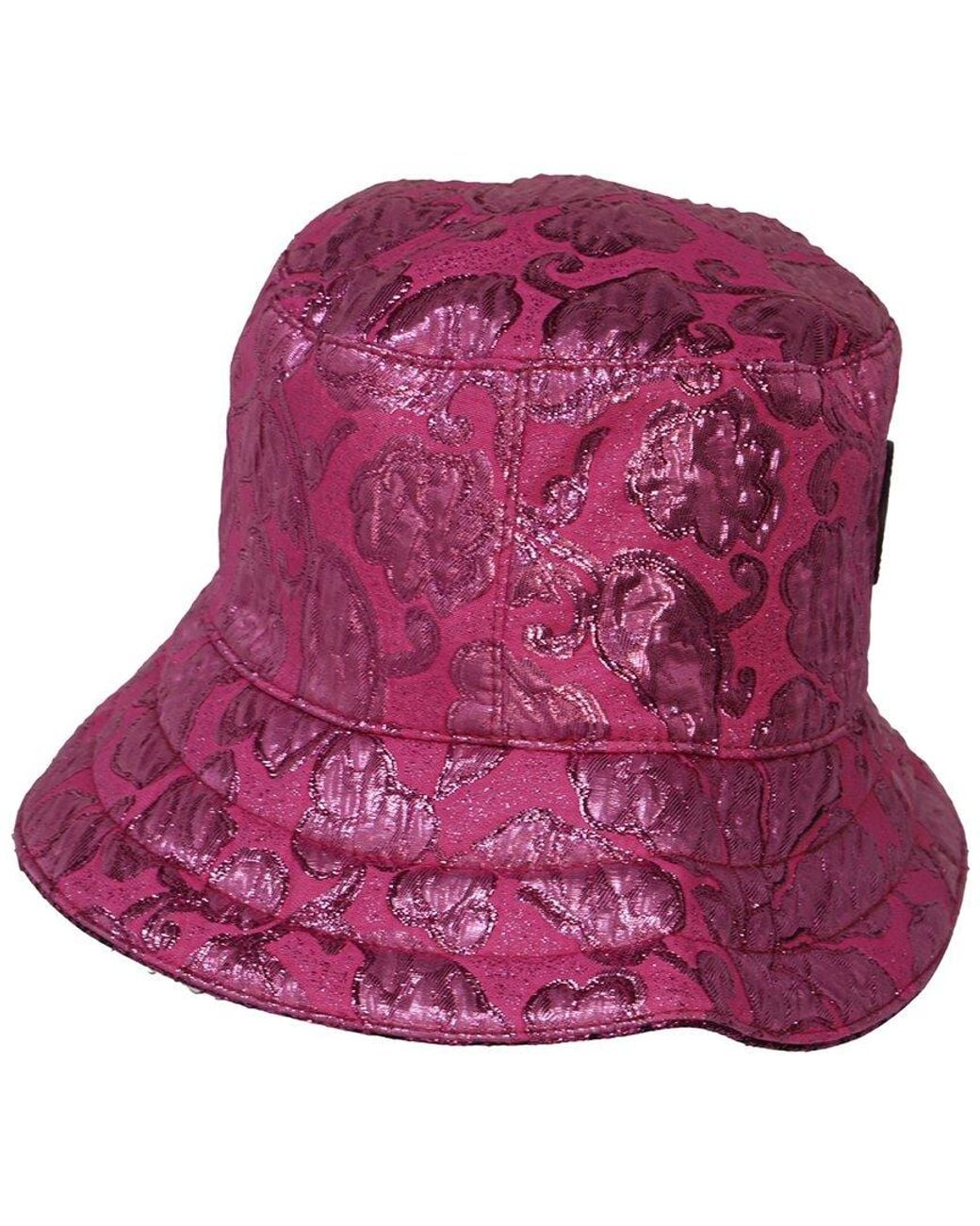Gucci Purple Lame Gg Monogram Reversible Bucket