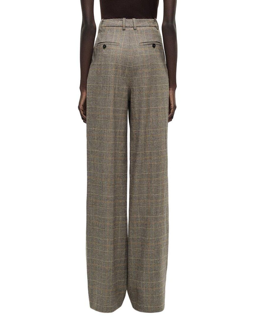 Adam Lippes Brown Macallan Wool-Blend Pant