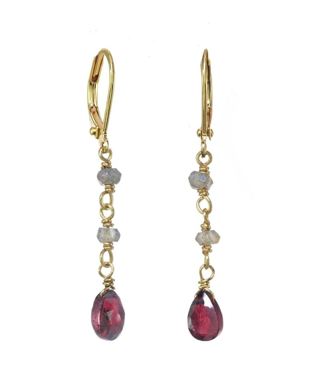 Rachel Reinhardt Jewelry White 14k Over Silver Gemstone Drop Earrings