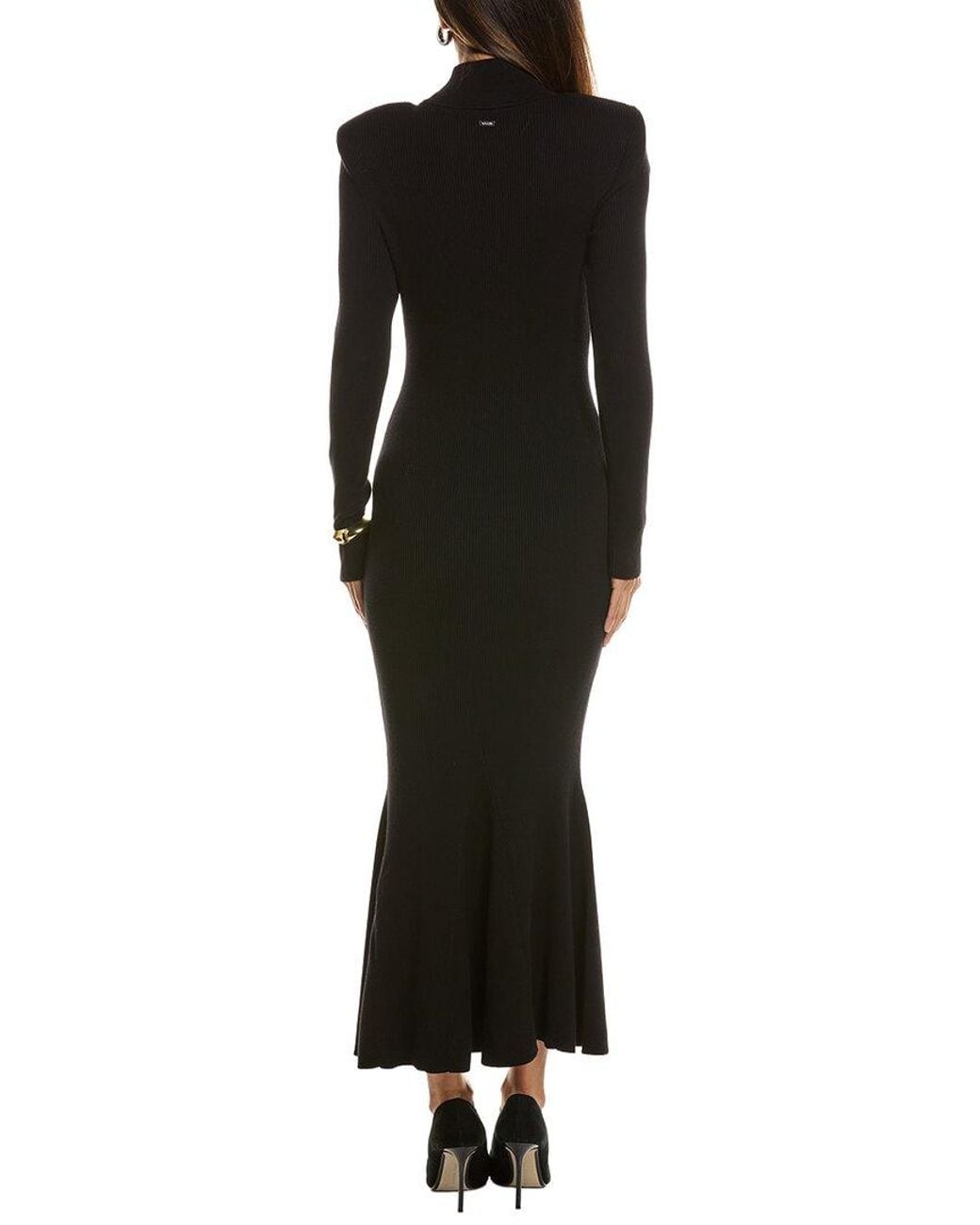 Toccin Black Turtleneck Midi Dress