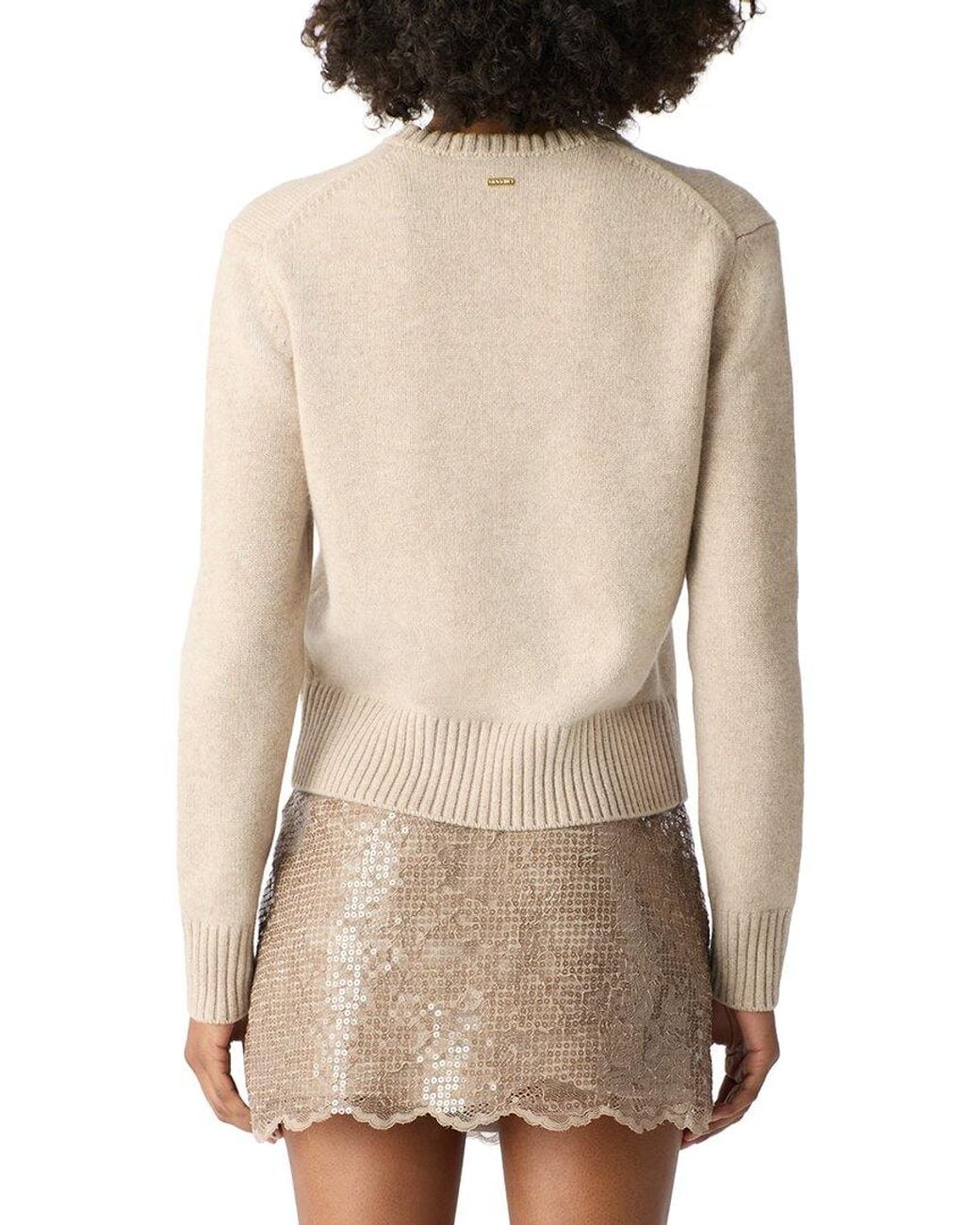 Toccin Natural Jenny Classic Crewneck Wool & Cashmere-Blend Sweater