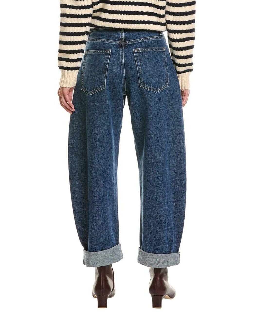 FRAME Blue Frame The Bubble Lavish Barrel Leg Jean