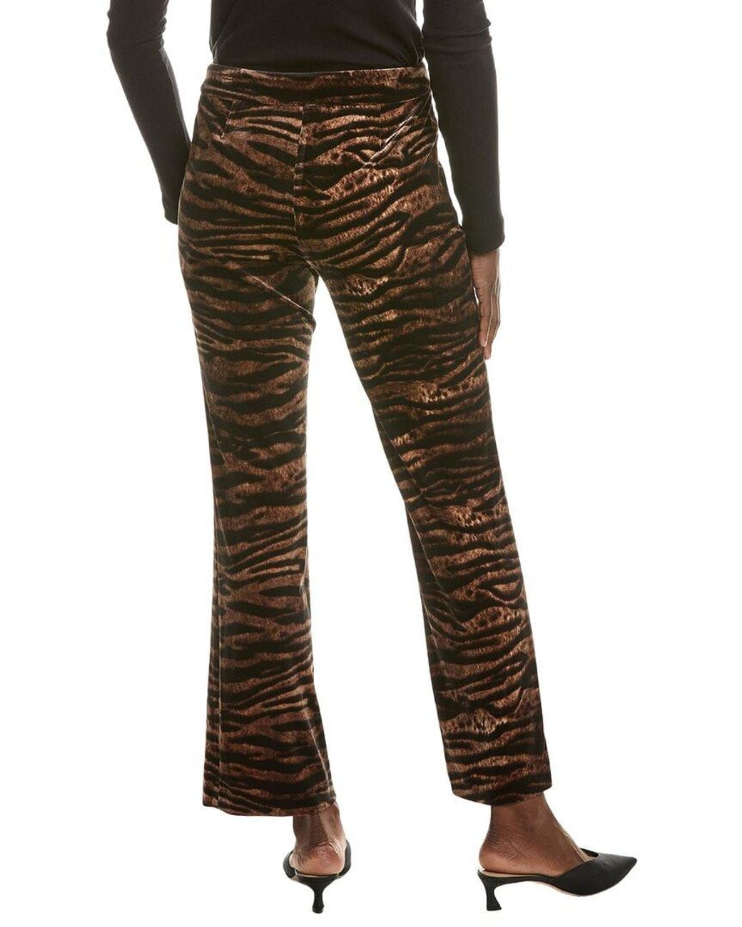 Anne Klein Black Velvet Flare Pant