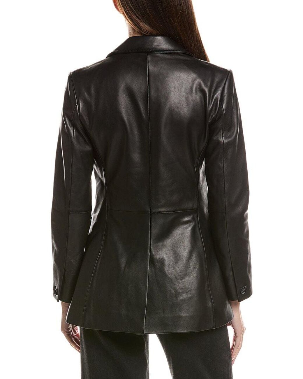 Rag & Bone Black Ash Leather Blazer