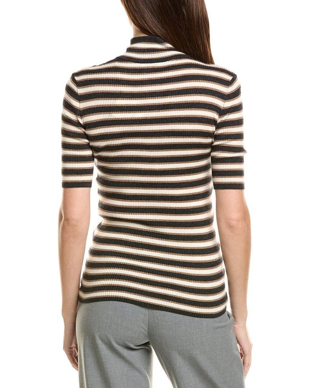 Brunello Cucinelli White Leggerissima Wool & Cashmere-Blend Turtleneck Sweater