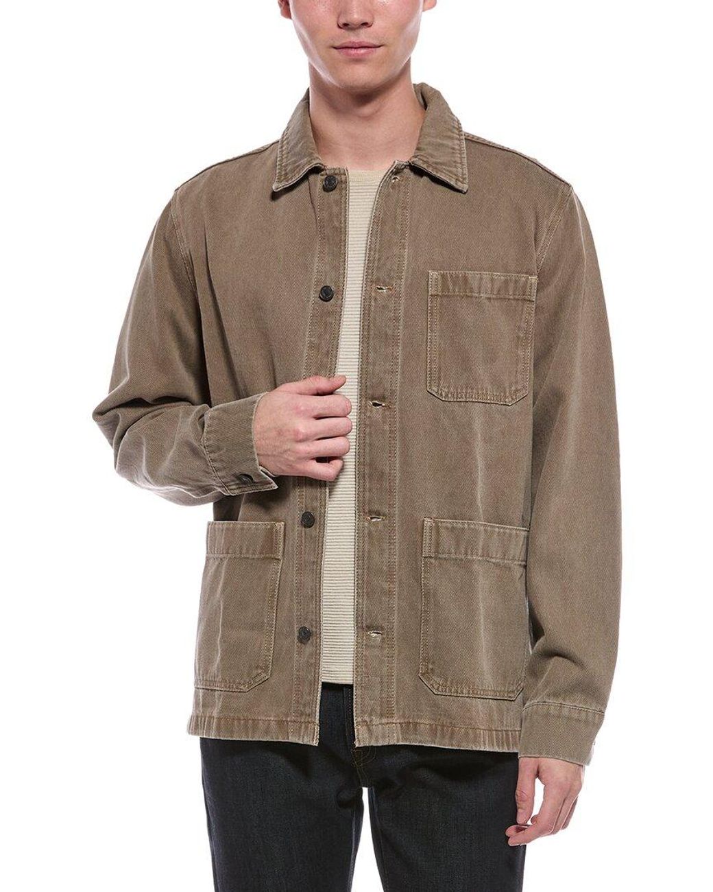 Faherty Brand Brown High Ridge Twill Studio Jacket for men