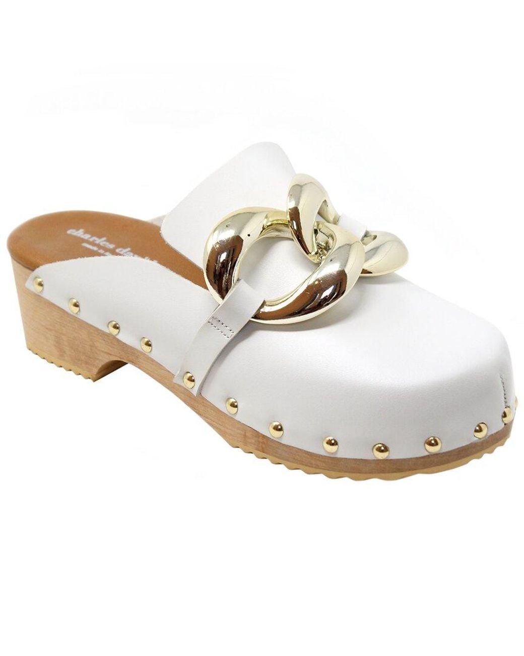 Charles David White Siena Leather Clog