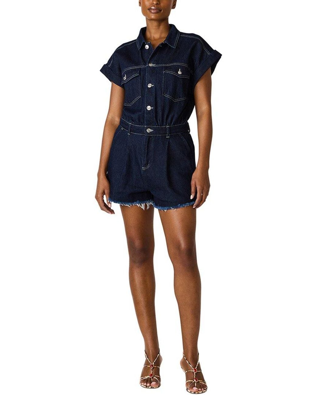 Steve Madden Blue Calliope Romper