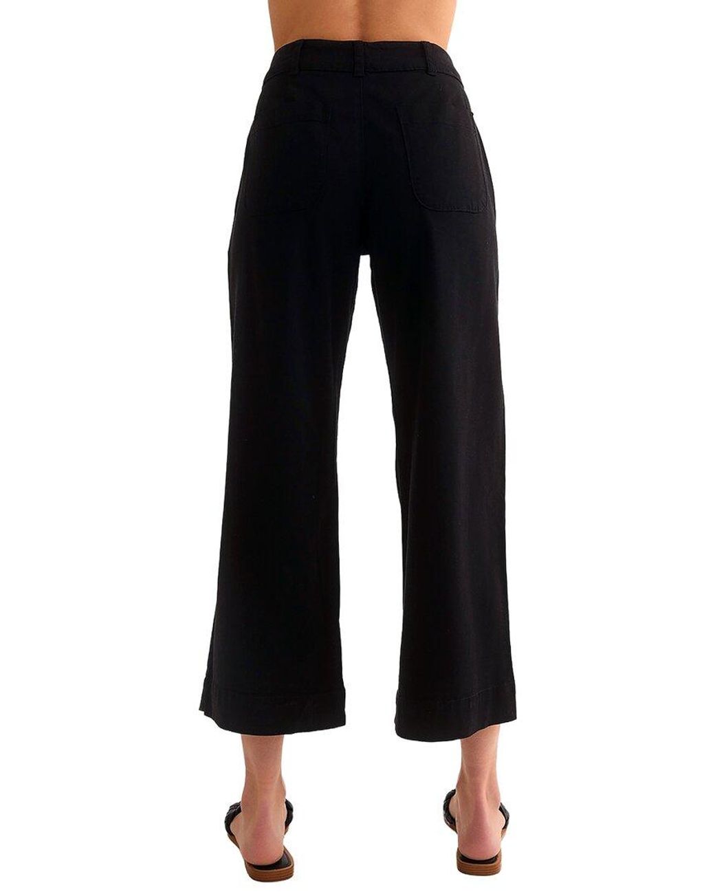Bella Dahl Black Saige Wide Leg Crop Pant