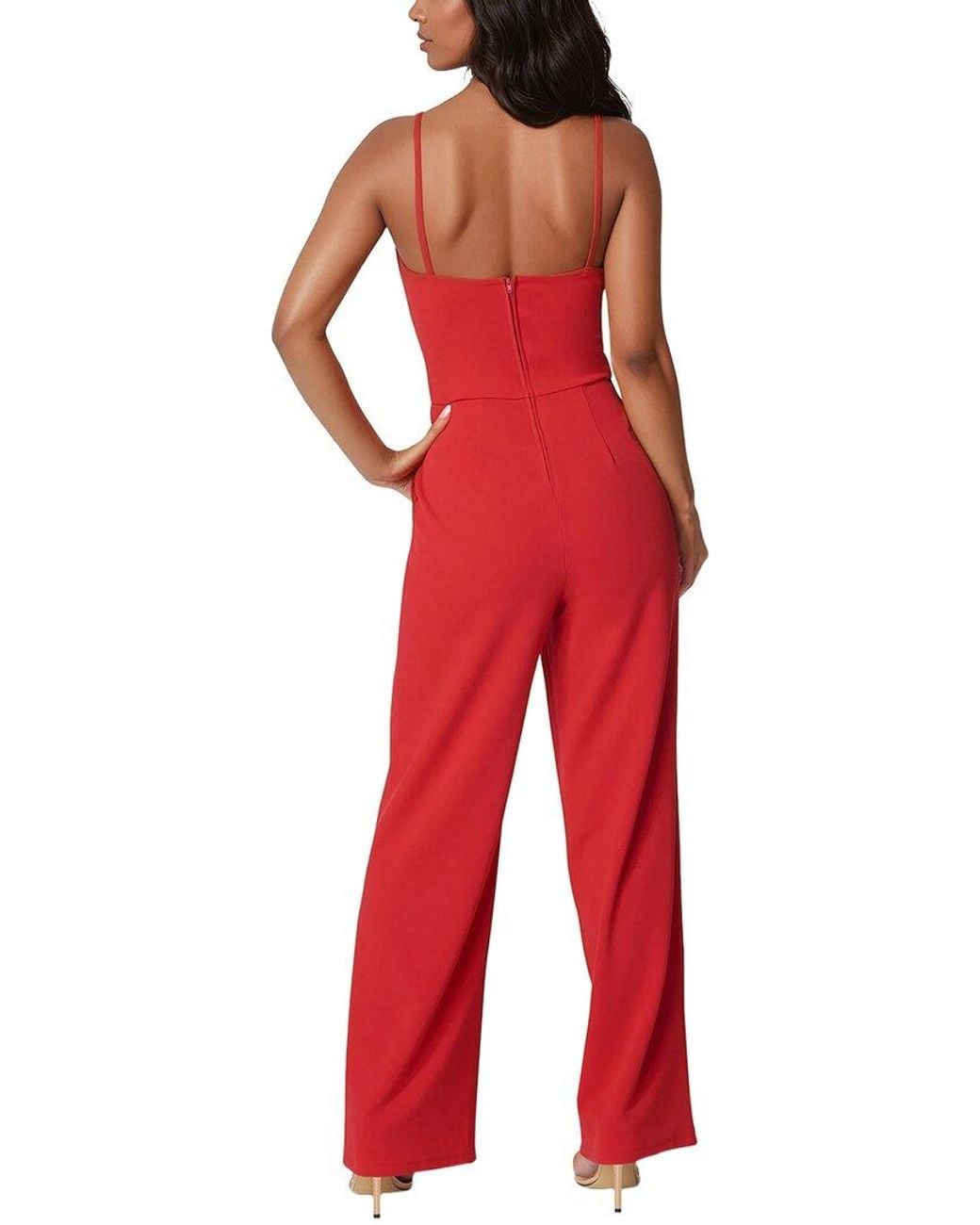 Bebe Red Sweetheart Jumpsuit