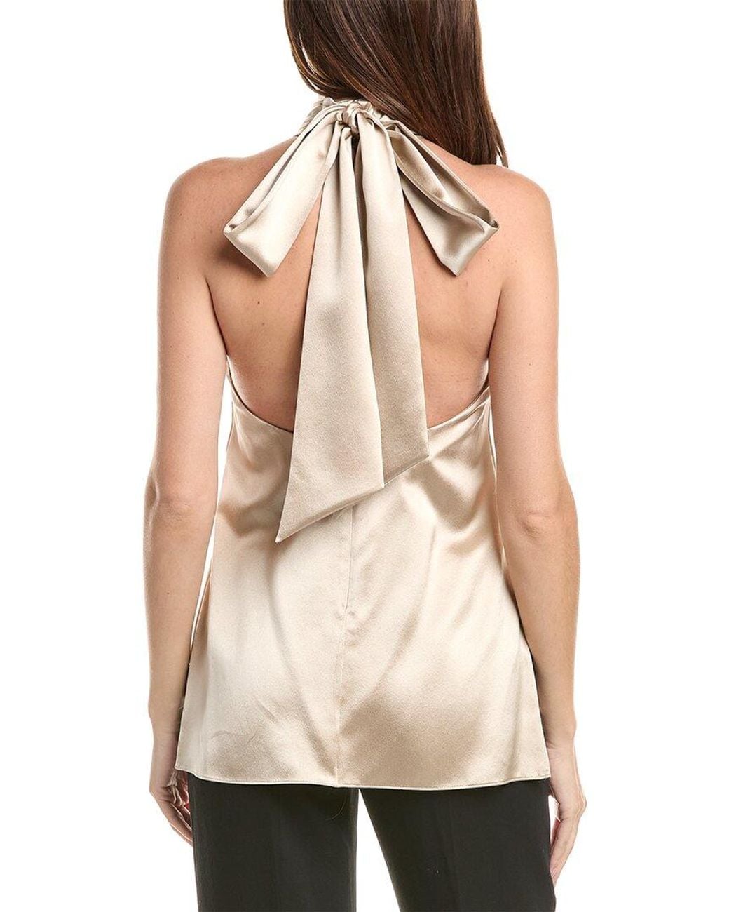 Adam Lippes Natural Thalia Silk Top
