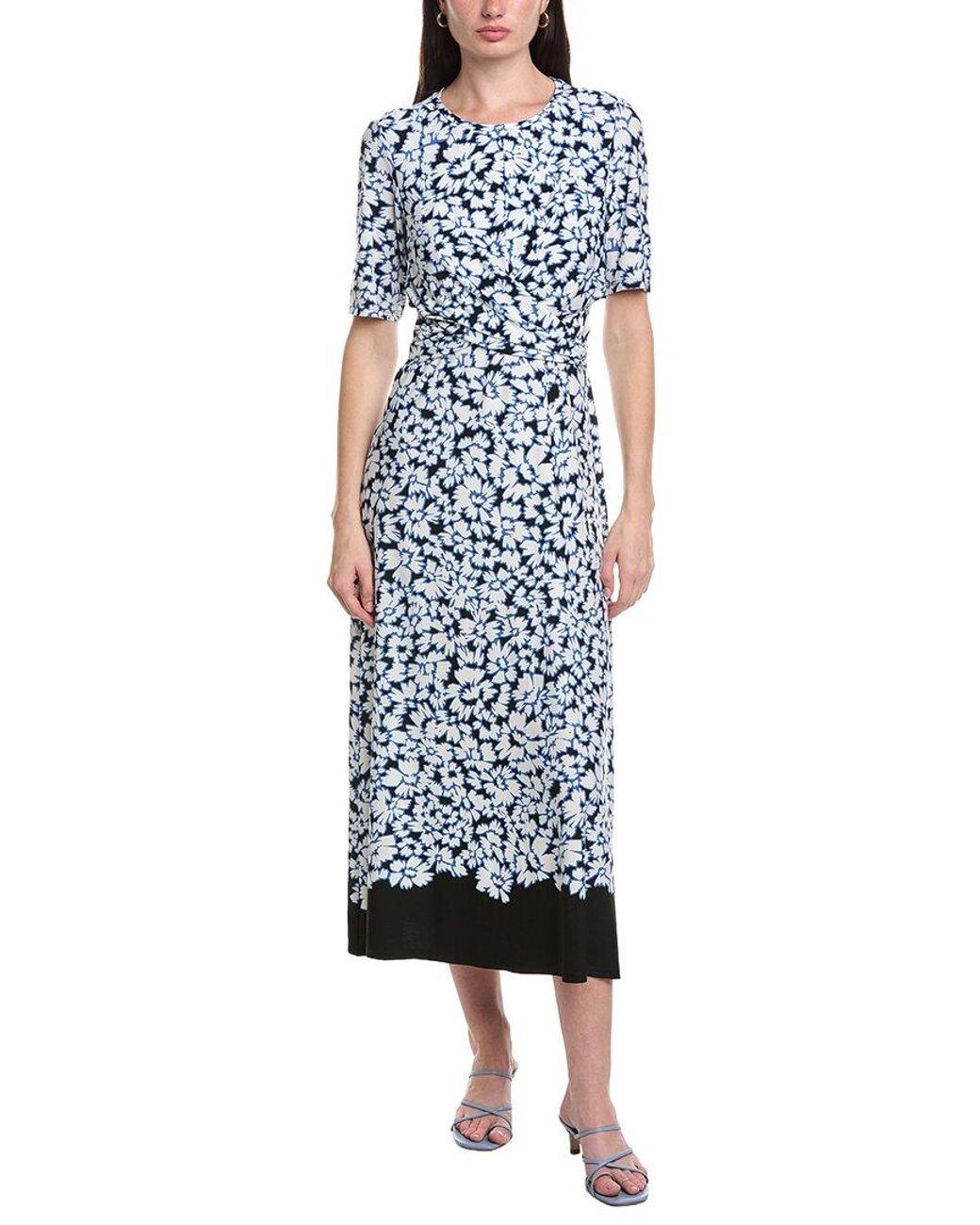 Vince Camuto Blue Cross Over Maxi Dress