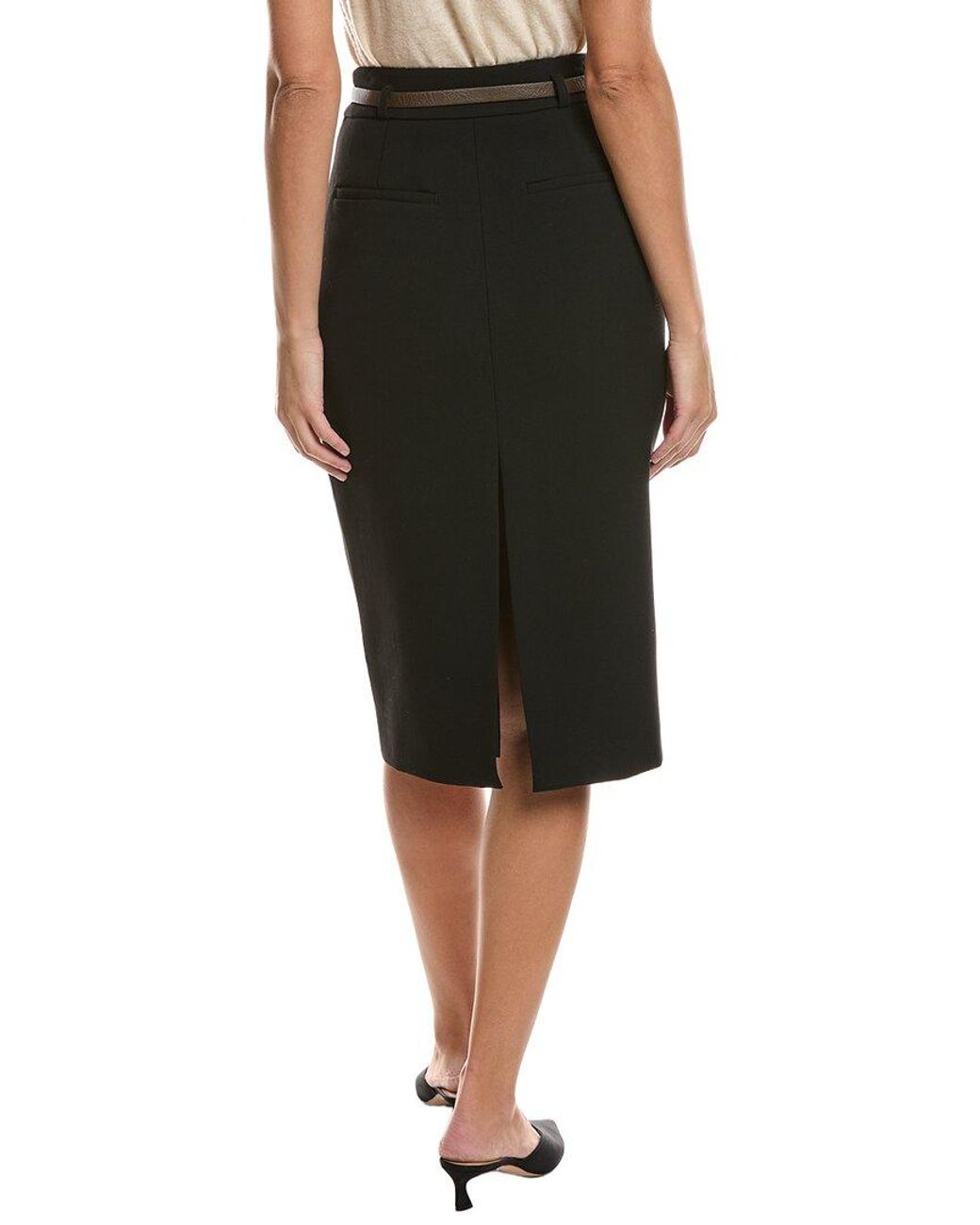 Peserico Black Midi Skirt