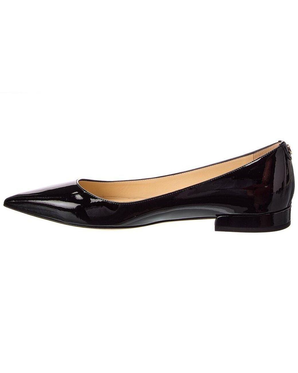 Jimmy Choo Black Alvena Patent Ballerina Flat