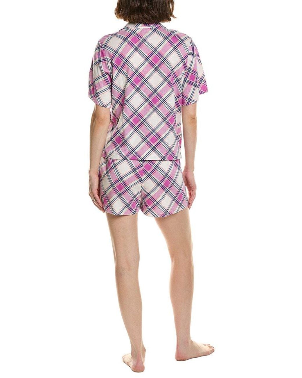 Hue Red 2Pc Top & Boxer Pajama Set