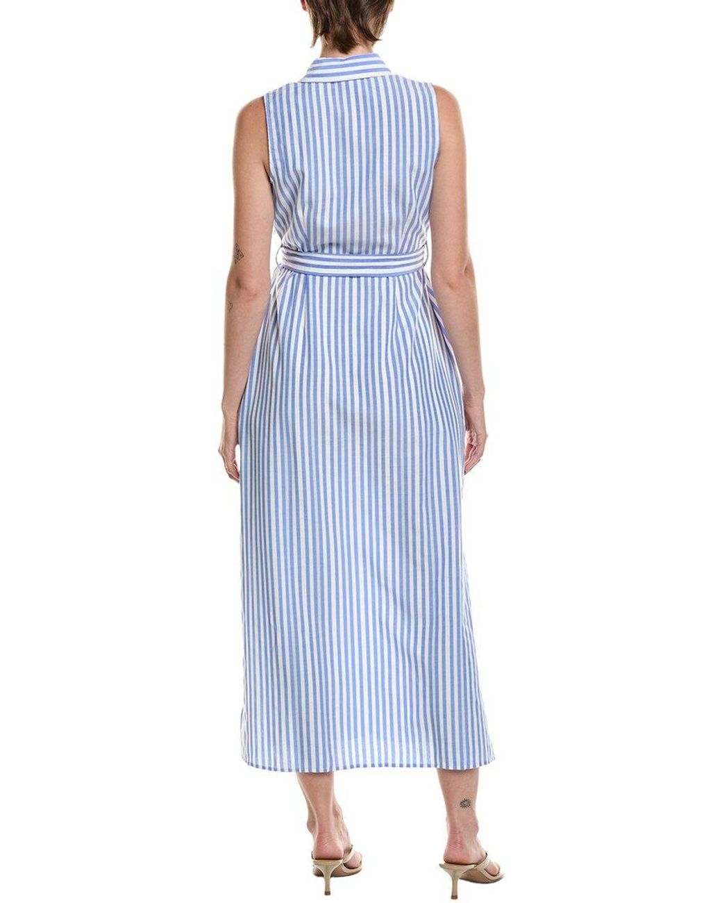 Vince Camuto Blue Smocked Bodice Maxi Dress