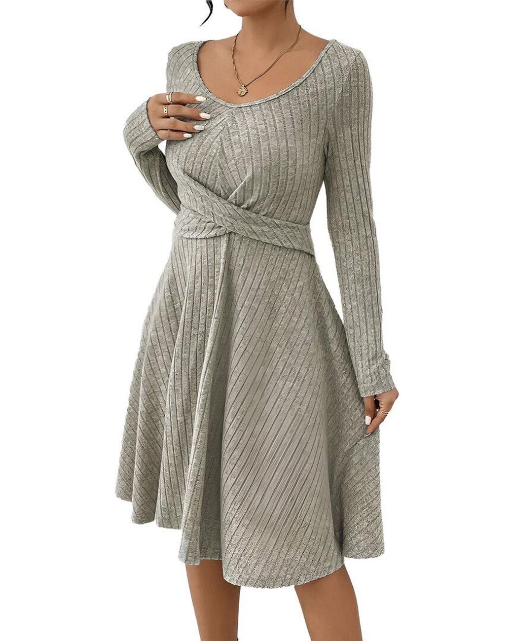 AMINA GLAM Gray Mini Dress