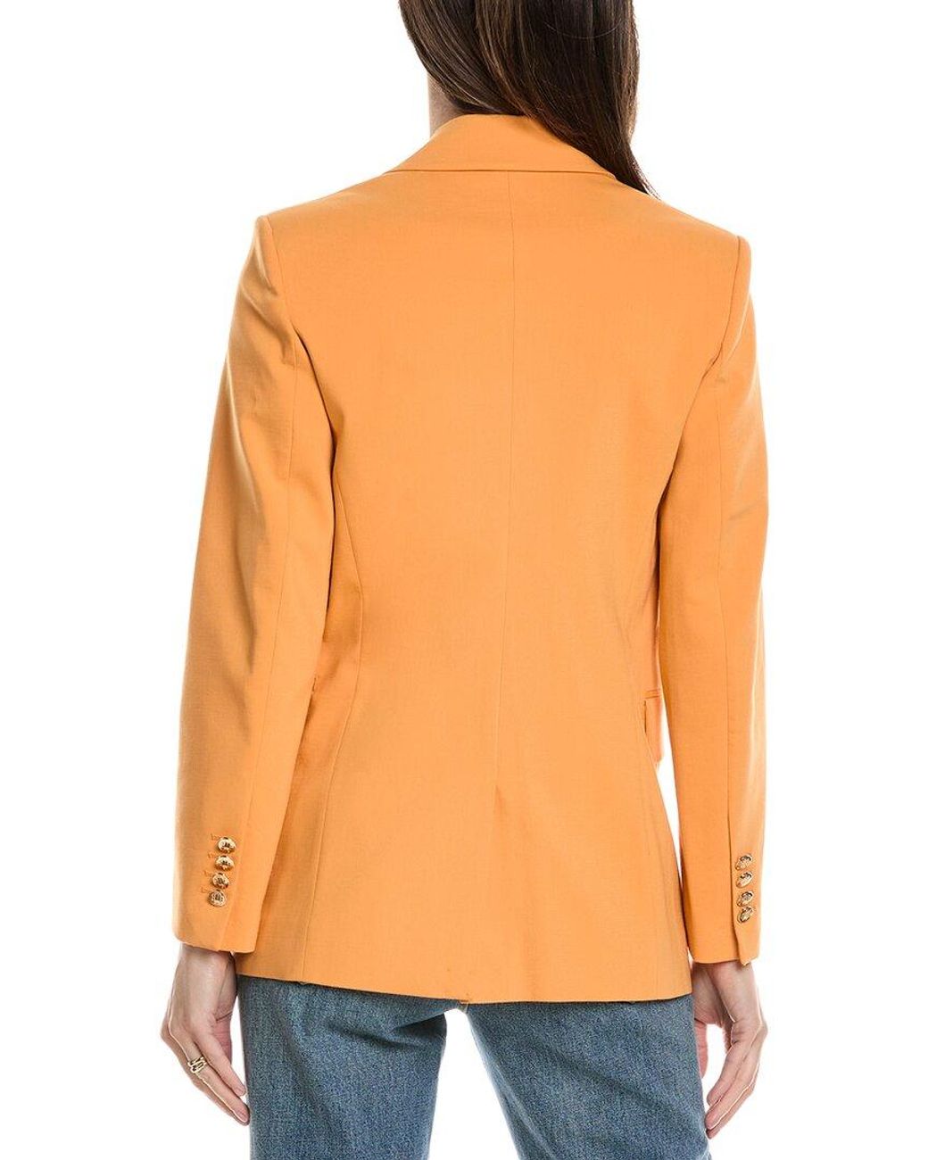 Maje Orange Suit Blazer