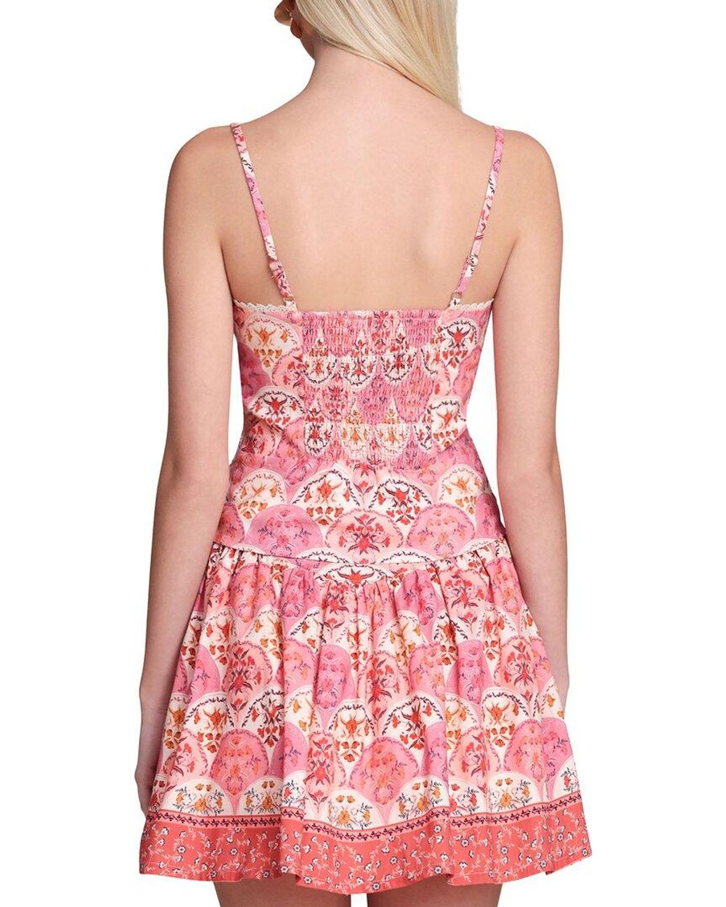 Avec Les Filles Pink Peplum Linen-Blend Tank Top