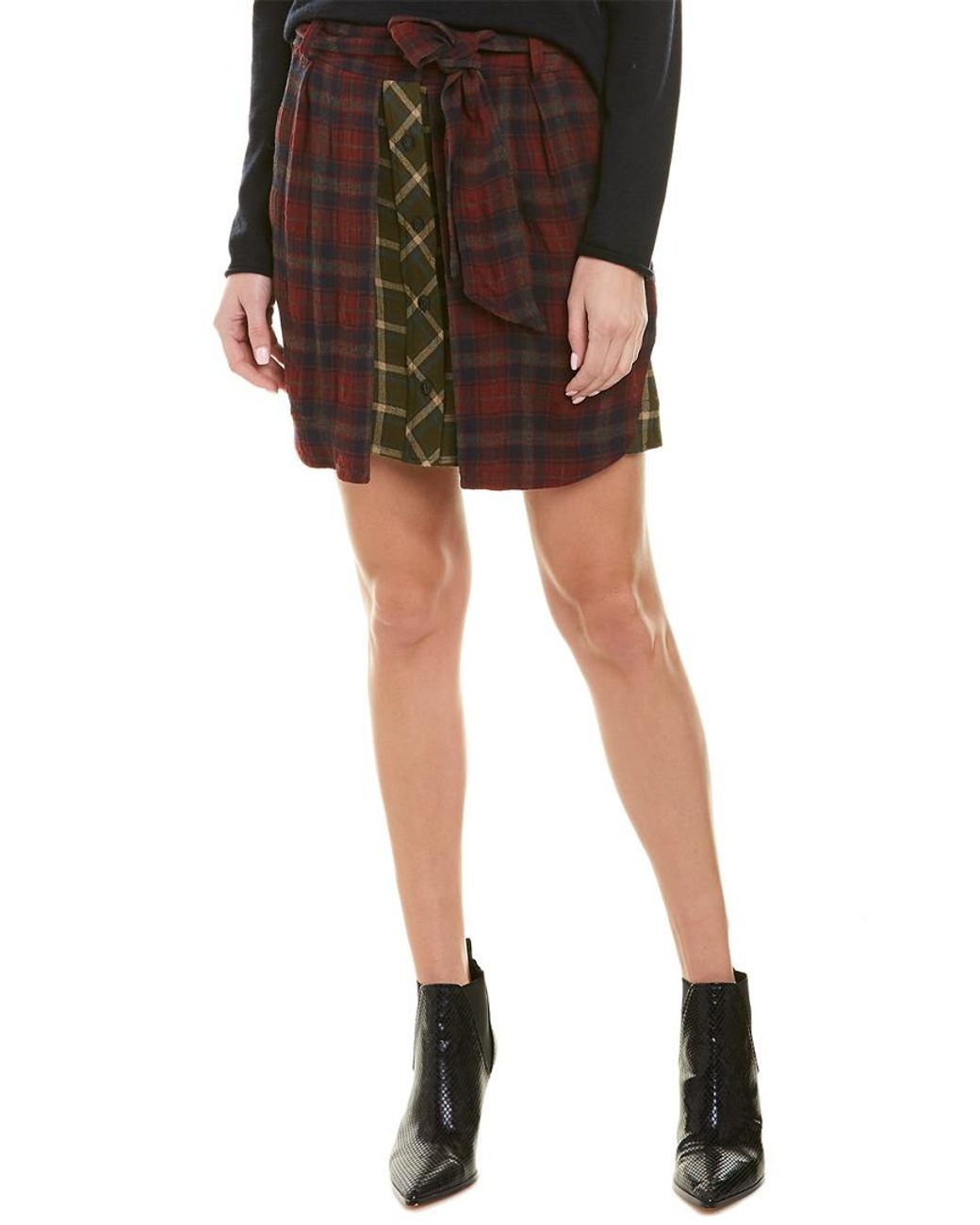 rag and bone plaid skirt