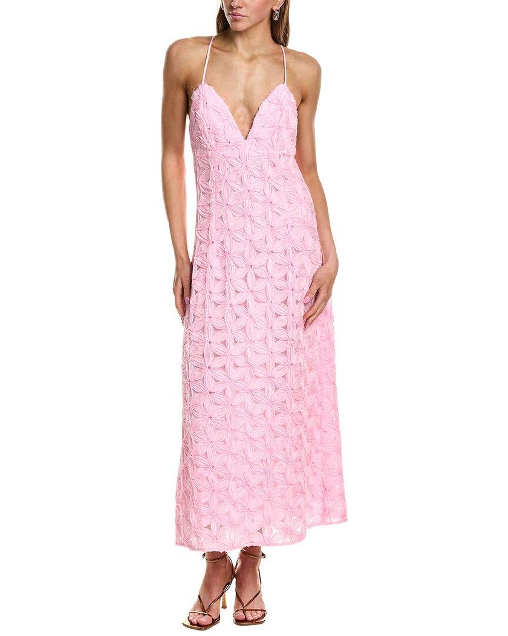 Endless Rose Pink Lace Spaghetti Strap Maxi Dress