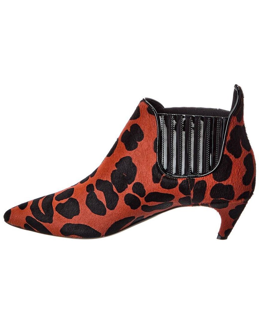 Roger Vivier Red Haircalf Boot
