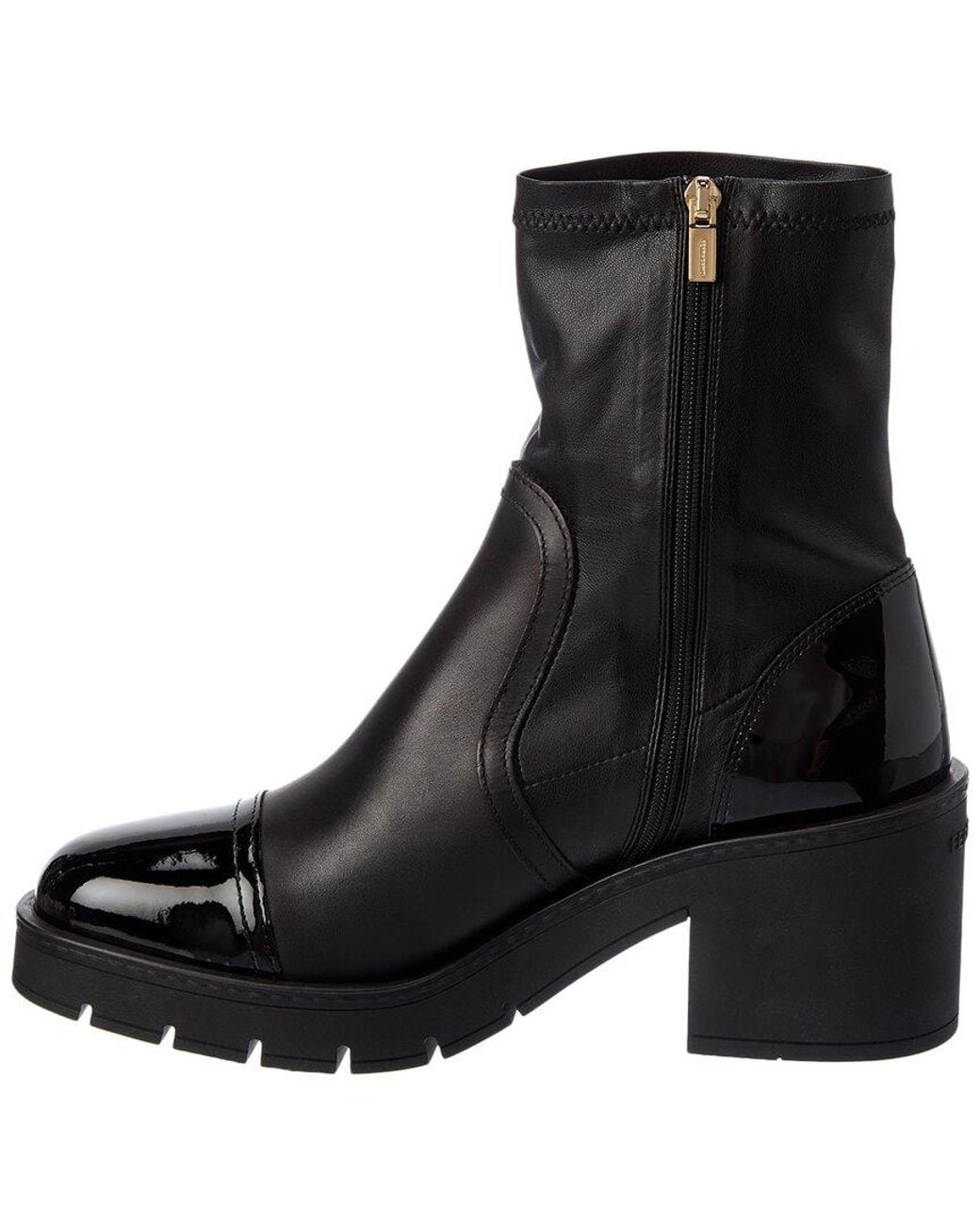 Ferragamo Black Selyna Leather Boot