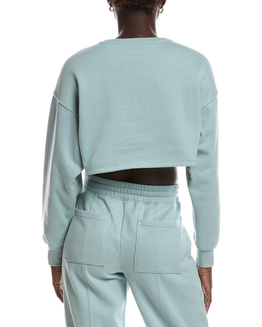 Beyond Yoga Blue Luxefleece Cropped Sweatshirt