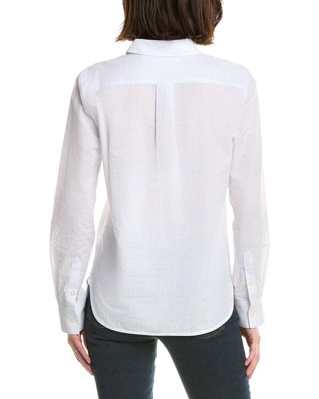 FRAME White The Seersucker Classic Shirt