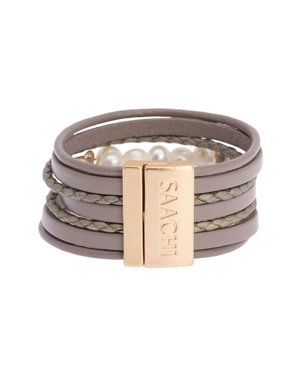 Saachi Gray Essential Leather Bracelet