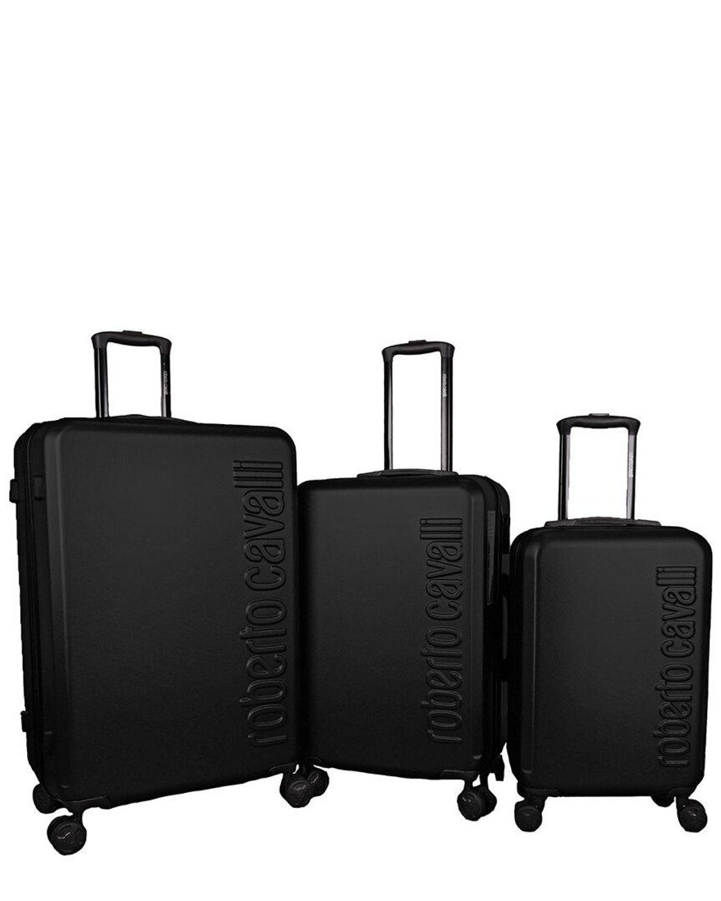 Roberto Cavalli Vertical Logo 3pc Expandable Luggage Set in Black Lyst
