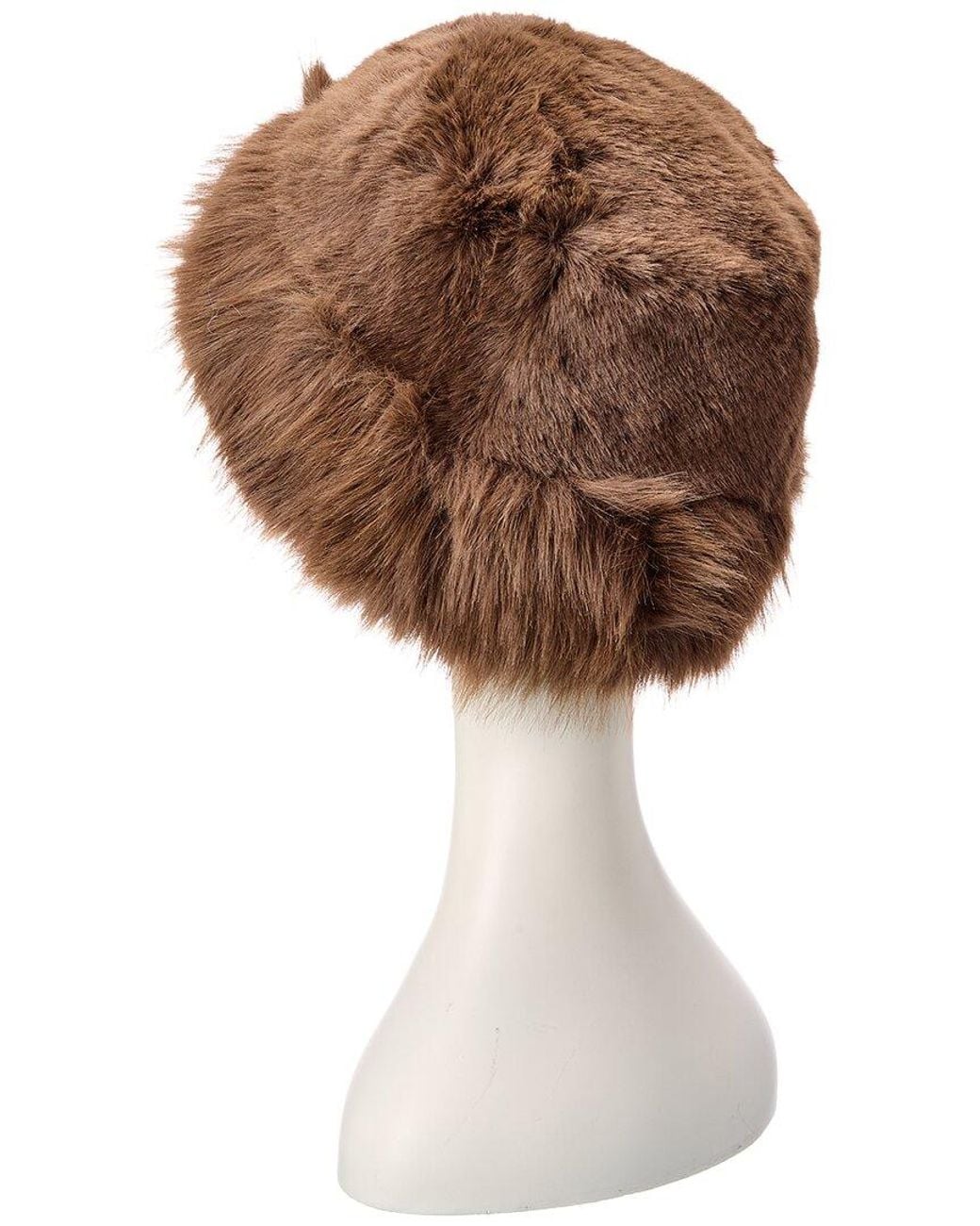 Surell Brown Accessories Eyelash Cuffed Bucket Hat