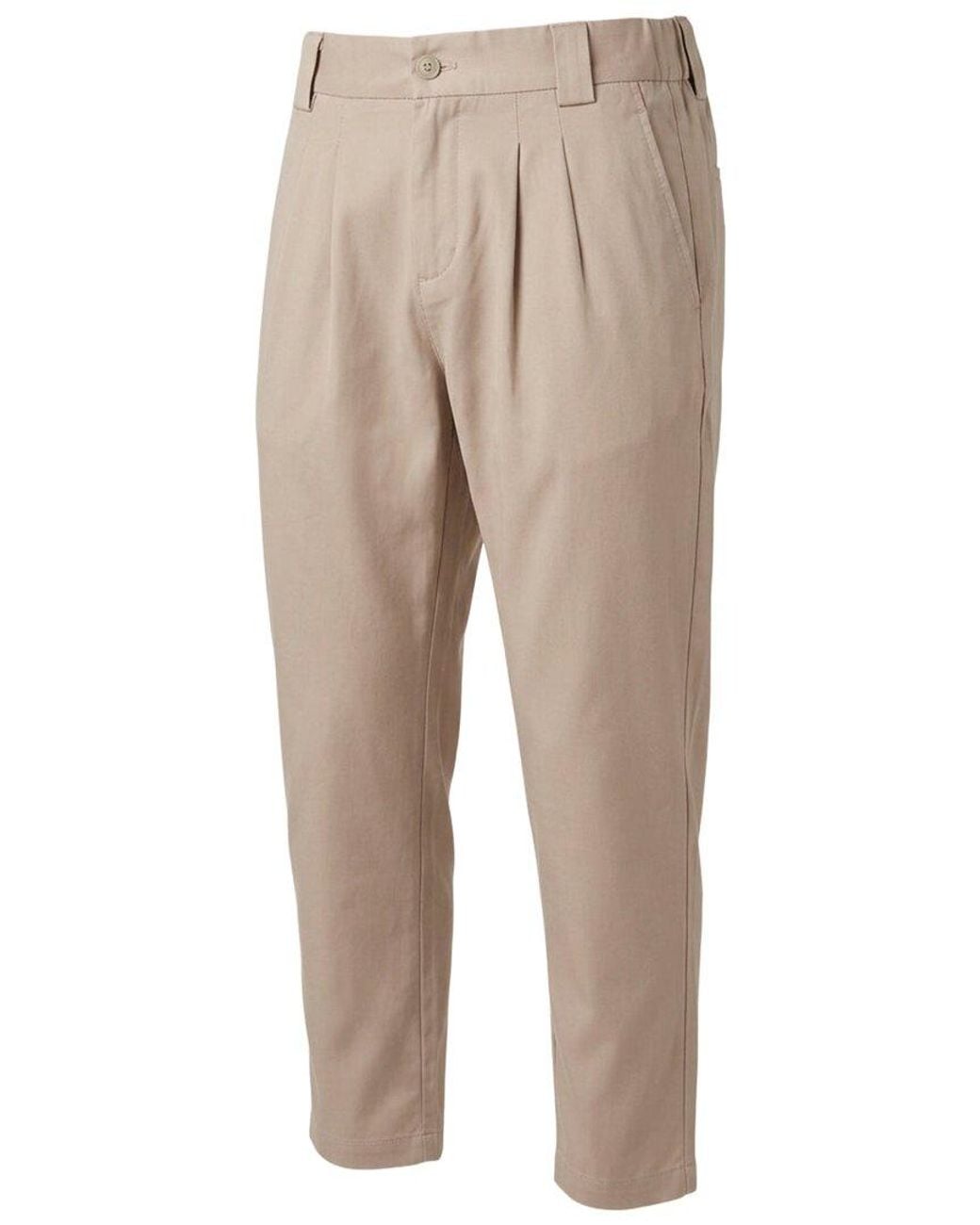 Ron Tomson Natural Pleated Trouser for men