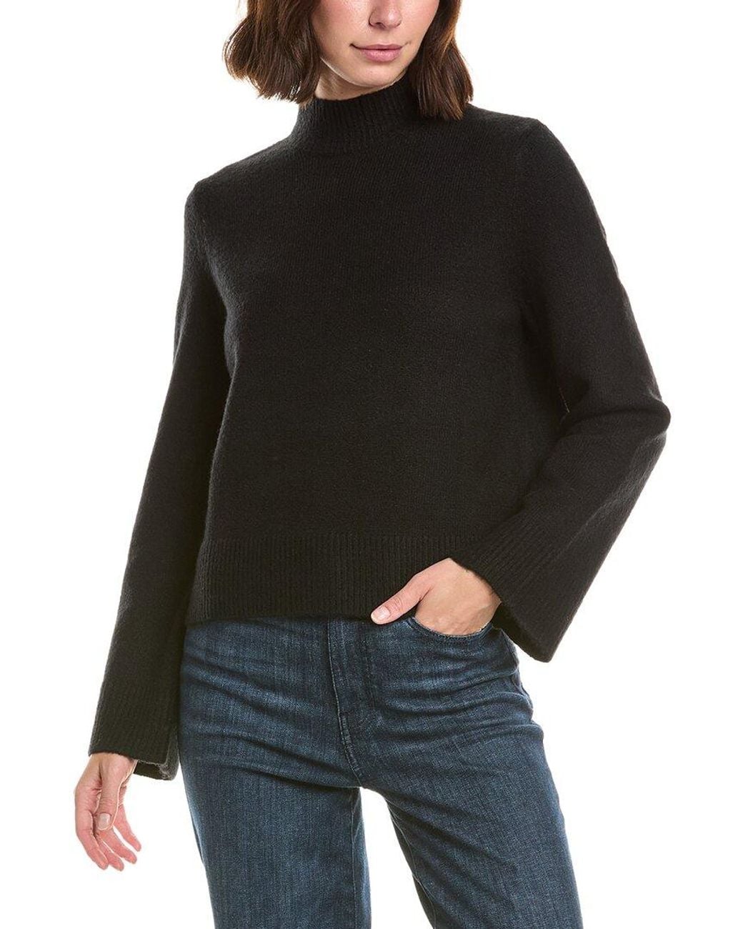 French Connection Black Suzie Crewneck Sweater