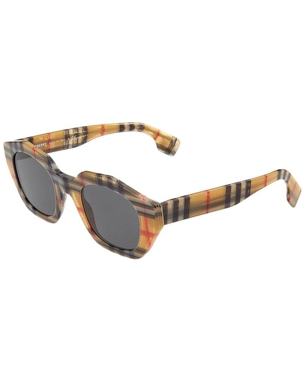 Burberry Be4288 Irregular frame Check Sunglasses Lyst Canada