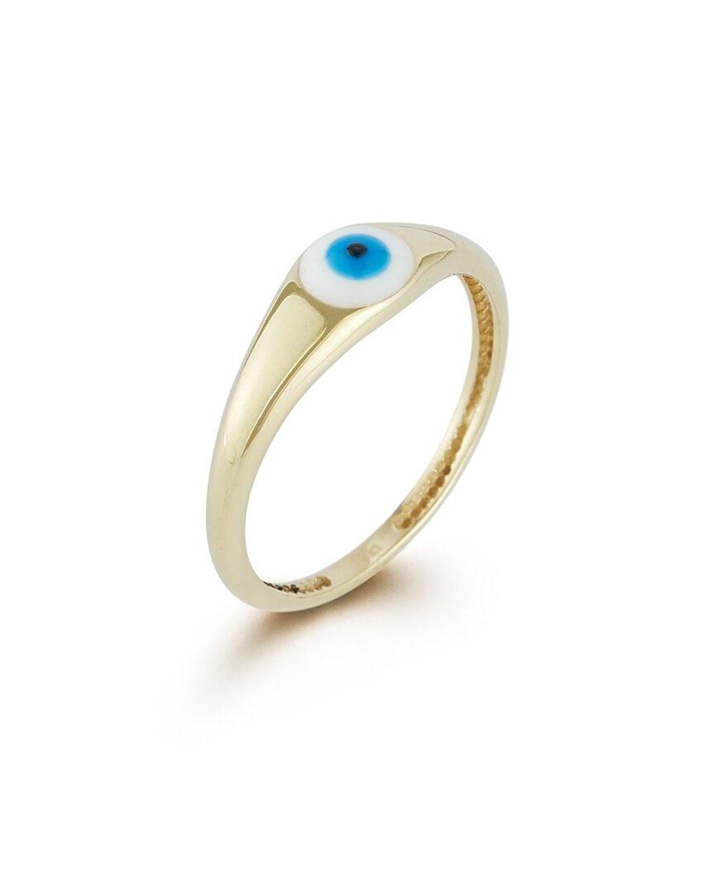 Ember Fine Jewelry Multicolor 14k Enamel Evil Eye Signet Ring